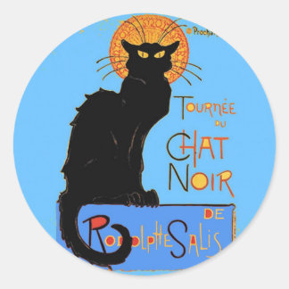 Pegatina Redonda Le Chat Noir