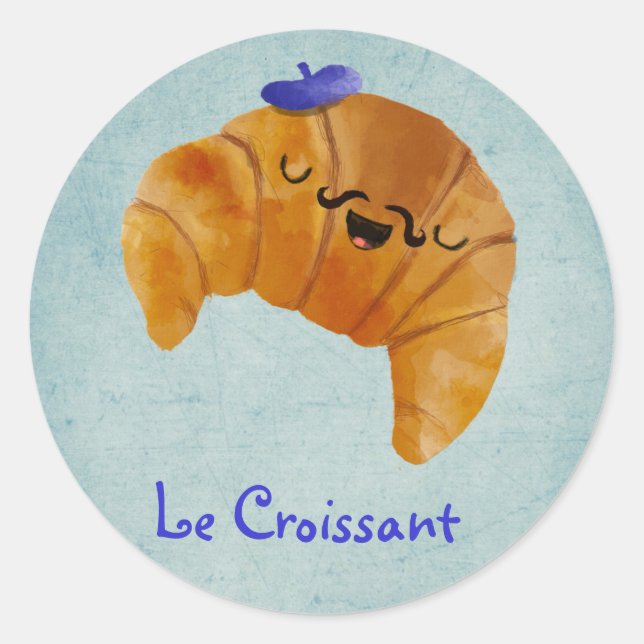 Pegatina Redonda Le Croissant (Anverso)