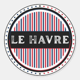 Pegatina Redonda Le Havre City Pride Emblem – French Identity
