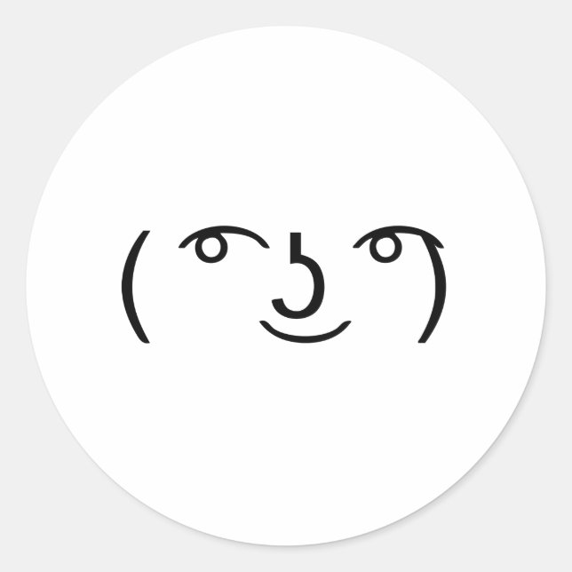 Pegatina Redonda Le Lenny Face (Anverso)