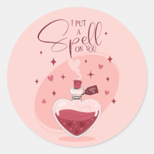 Pegatina Redonda Le Puse Una Pelea A Tu Poción De Amor Valentín