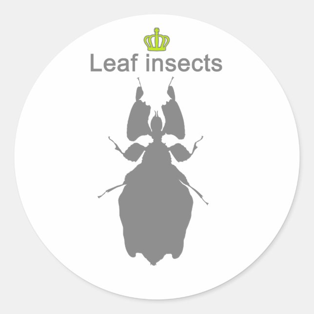 Pegatina Redonda Leaf insects g5 (Anverso)