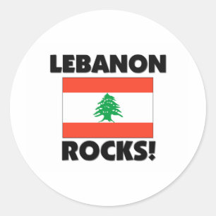 Pegatina Redonda Lebanon Rocks