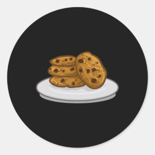 Pegatina Redonda Leche y galletas Cookies Cookie Cookie Halloween