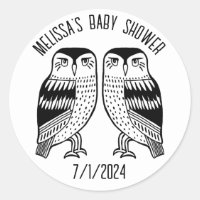 Lechuzas gemelas Cute PERSONALIZADO de Moda simple
