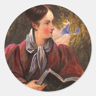 Pegatina Redonda Lector victoriano - Libro Club, Bibliophile