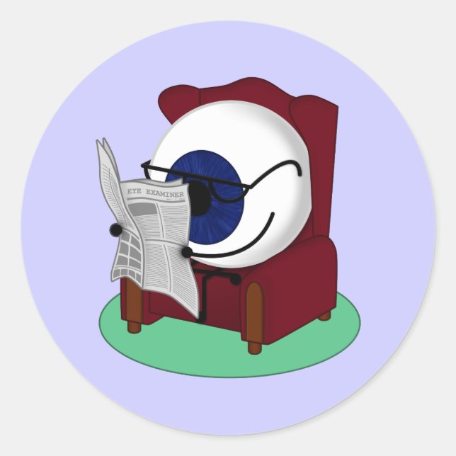 Pegatina Redonda Lectura visual (Anverso)