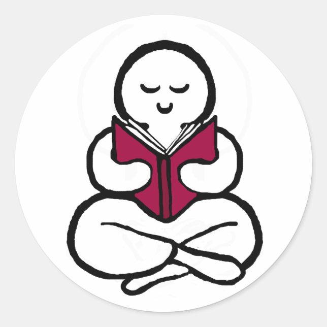 Pegatina Redonda Leer (Anverso)