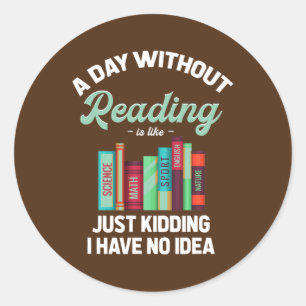 Pegatina Redonda Leer es como Bookworm Novel Bookish