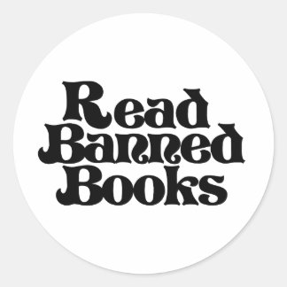 Pegatina Redonda Leer libros prohibidos