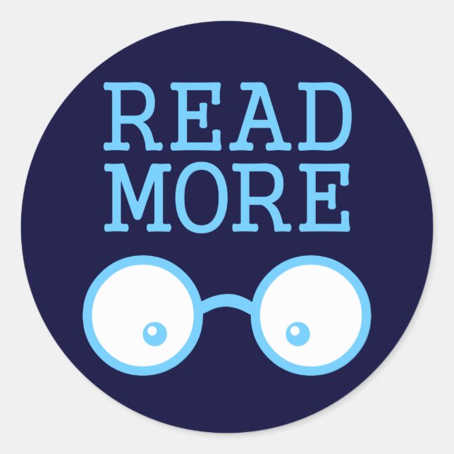 Pegatina Redonda Leer más (Anverso)