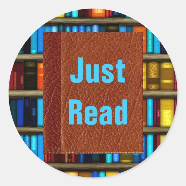 Pegatina Redonda Leer Pegatinas (Anverso)