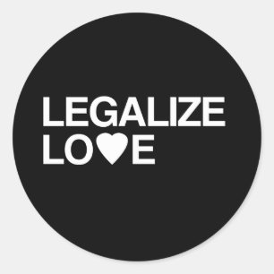 PEGATINA REDONDA LEGALIZAR EL AMOR