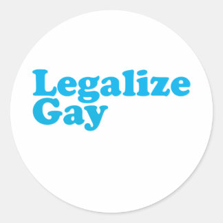 Pegatina Redonda Legalizar el azul del bebé gay