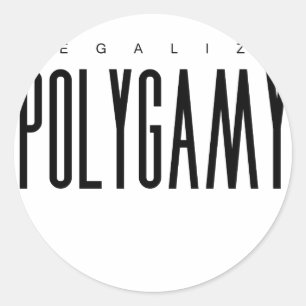 Pegatina Redonda Legalizar la poligamia