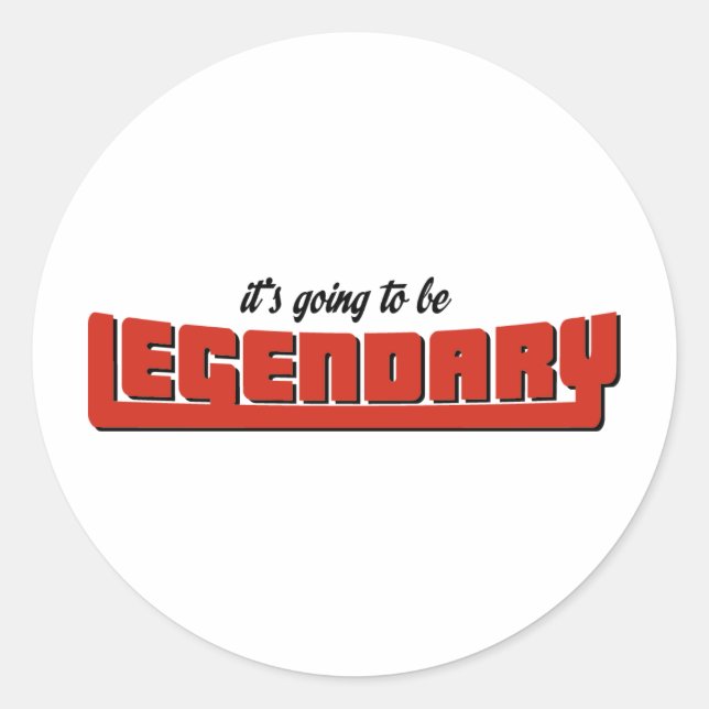 Pegatina Redonda legendary (Anverso)