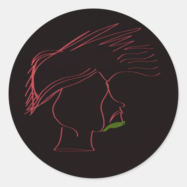 Pegatina Redonda Legendary Rockstar  (Anverso)