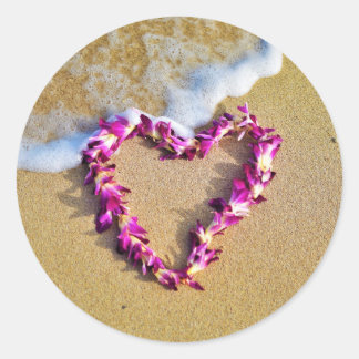 Pegatina Redonda Lei Heart