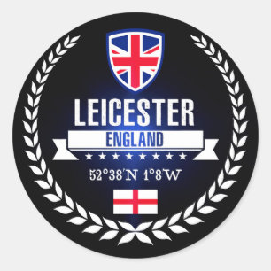 Pegatina Redonda Leicester