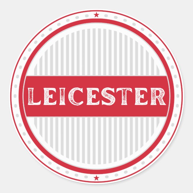 Pegatina Redonda Leicester City Pride Emblem – English Identity (Anverso)
