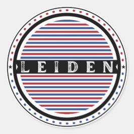 Pegatina Redonda Leiden City Pride Emblem – Dutch Identity