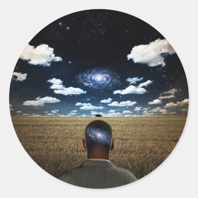 Pegatina Redonda Lejos (Anverso)