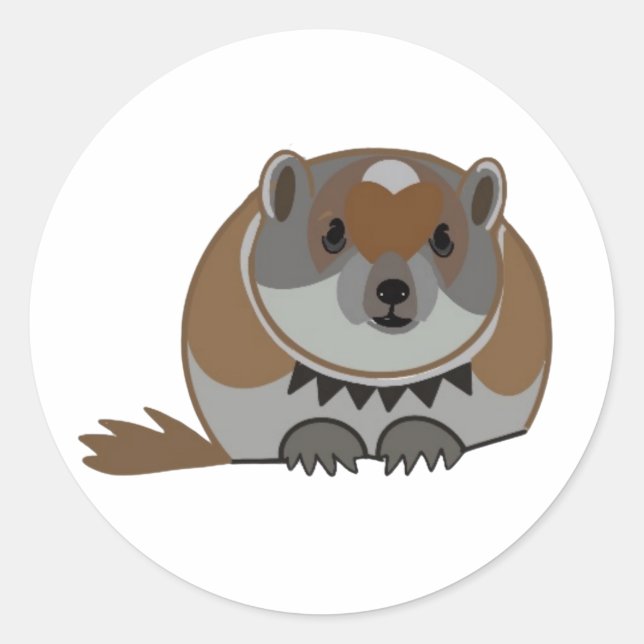 Pegatina Redonda Lemming Lemming Lemming Lemming (Anverso)