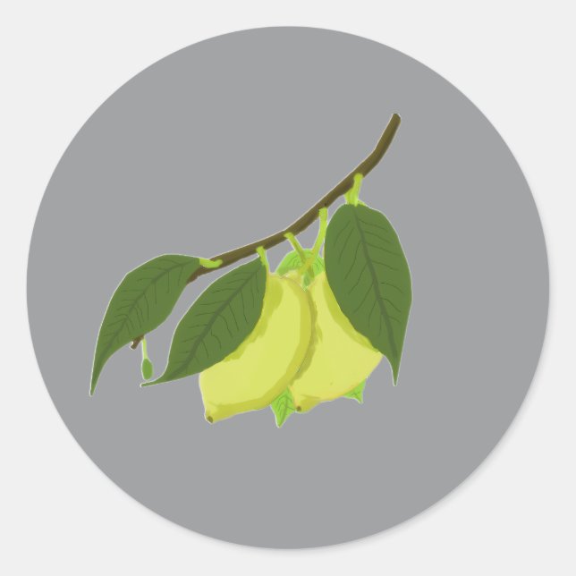 Pegatina Redonda Lemon  (Anverso)