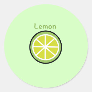 Pegatina Redonda Lemon