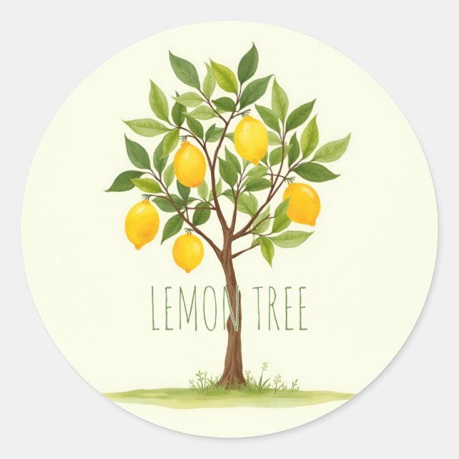 Pegatina Redonda Lemon (Anverso)