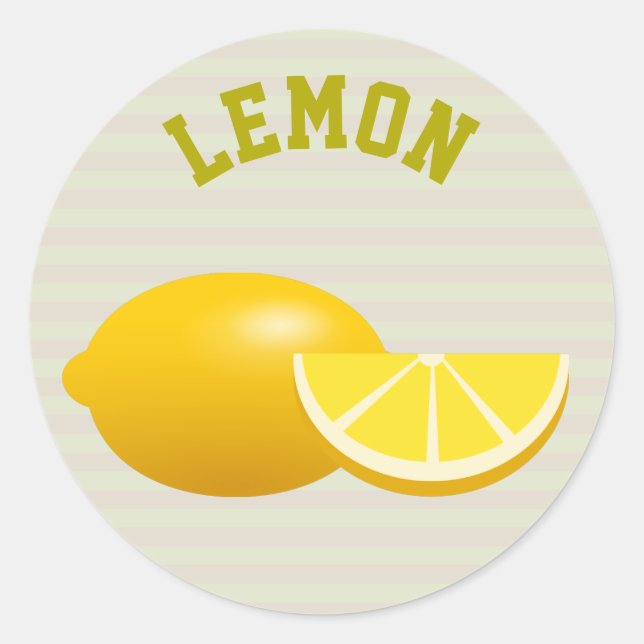 Pegatina Redonda Lemon (Anverso)