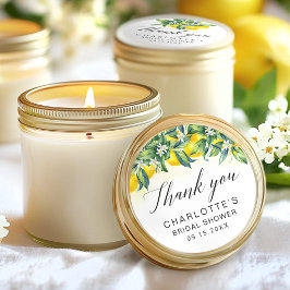 Pegatina Redonda Lemon Citrus Bridal