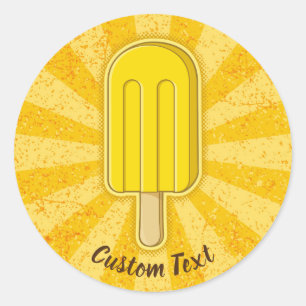 Pegatina Redonda Lemon Ice Cream Stick
