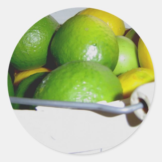 Pegatina Redonda Lemon Lime Twist (Anverso)