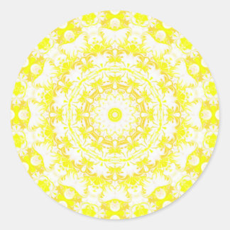 Pegatina Redonda Lemon Meringue Kaleidoscope