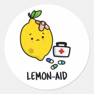 Pegatina Redonda Lemon Pun