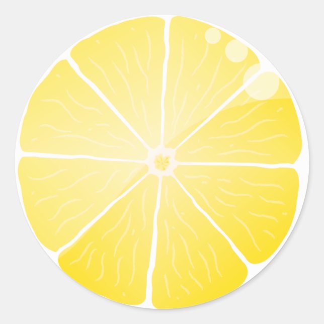Pegatina Redonda Lemon Slice (Anverso)