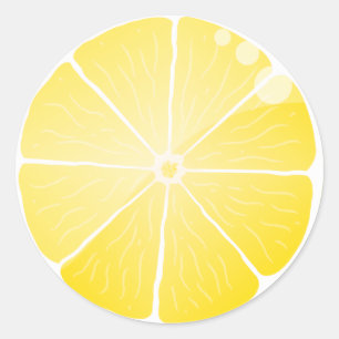 Pegatina Redonda Lemon Slice
