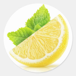 Pegatina Redonda Lemon Slice