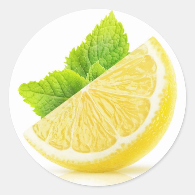 Pegatina Redonda Lemon Slice (Anverso)