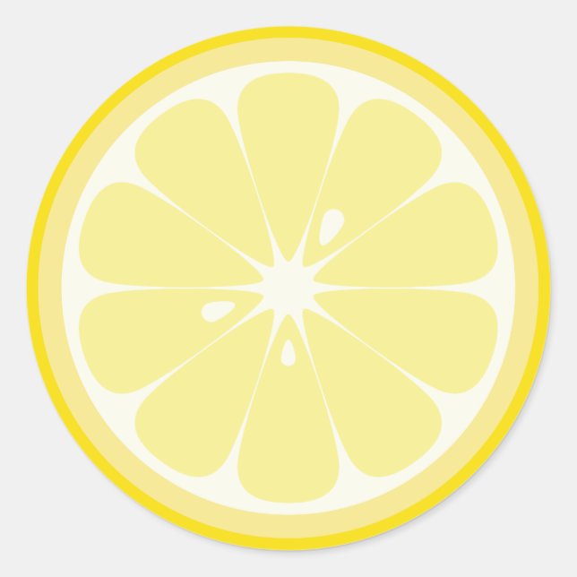 Pegatina Redonda Lemon Slice (Anverso)
