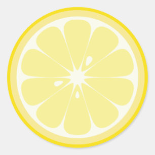 Pegatina Redonda Lemon Slice