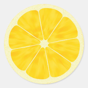 Pegatina Redonda Lemon Slice