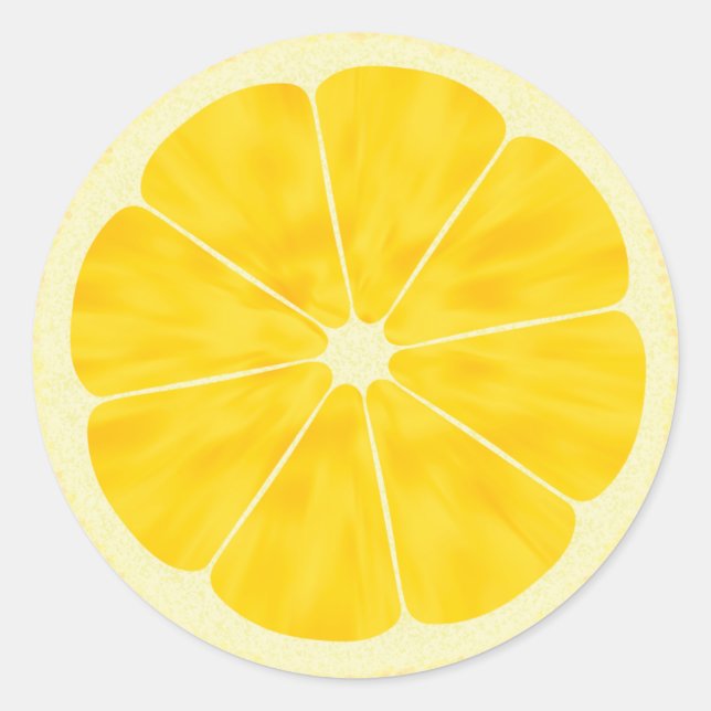 Pegatina Redonda Lemon Slice (Anverso)