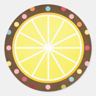 Pegatina Redonda Lemon Slice