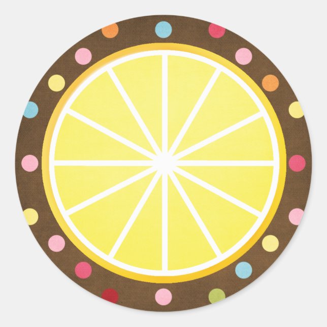 Pegatina Redonda Lemon Slice (Anverso)