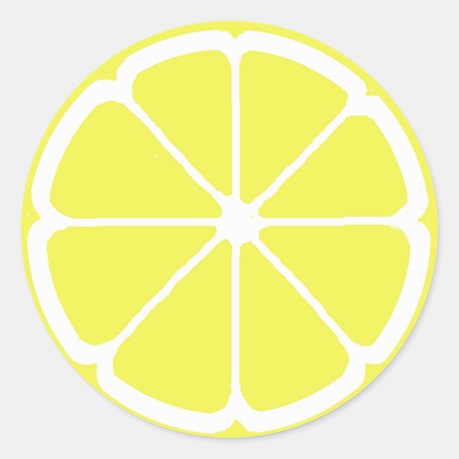 Pegatina Redonda LEMON SLICE de SHARON SHARPE (Anverso)