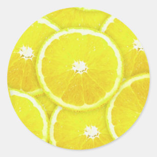 Pegatina Redonda Lemon Slices