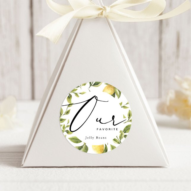 Pegatina Redonda Lemon Sorrento Boda Nuestro Favor Favorito (Subido por el creador)