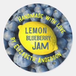Pegatina Redonda Lemon y Blueberry Jam